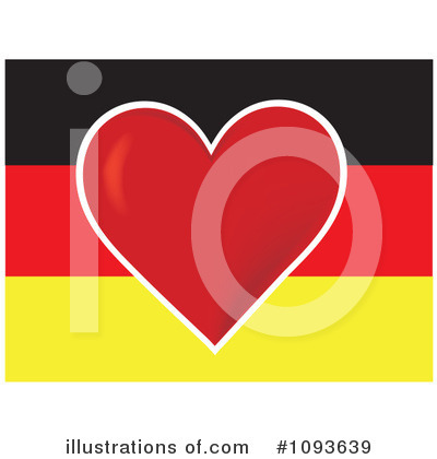 Royalty-Free (RF) Heart Flag Clipart Illustration by Maria Bell - Stock Sample #1093639