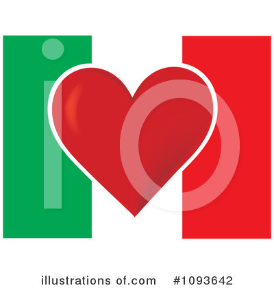 Heart Flag Clipart #1093642 by Maria Bell