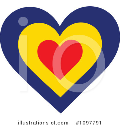 Heart Flag Clipart #1097791 by Maria Bell