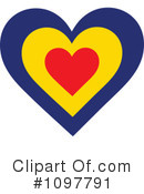 Heart Flag Clipart #1097791 by Maria Bell