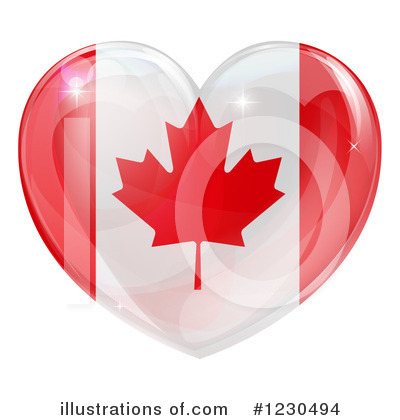 Royalty-Free (RF) Heart Flag Clipart Illustration by AtStockIllustration - Stock Sample #1230494