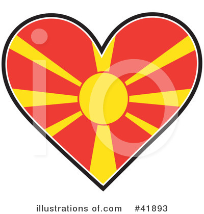 Royalty-Free (RF) Heart Flag Clipart Illustration by Maria Bell - Stock Sample #41893