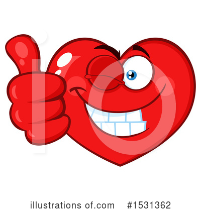 Royalty-Free (RF) Heart Mascot Clipart Illustration by Hit Toon - Stock Sample #1531362
