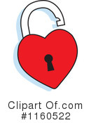 Heart Padlock Clipart #1160522 by Johnny Sajem