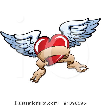 Winged Heart Clipart #1090595 by visekart