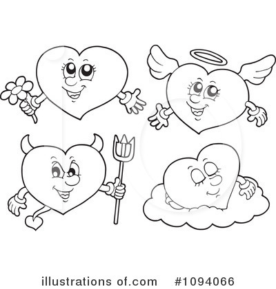 Royalty-Free (RF) Hearts Clipart Illustration by visekart - Stock Sample #1094066
