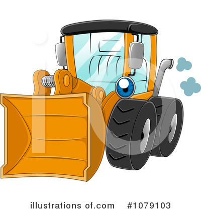 Bulldozer Clipart #1079103 by BNP Design Studio