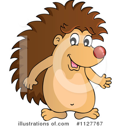 Royalty-Free (RF) Hedgehog Clipart Illustration by visekart - Stock Sample #1127767