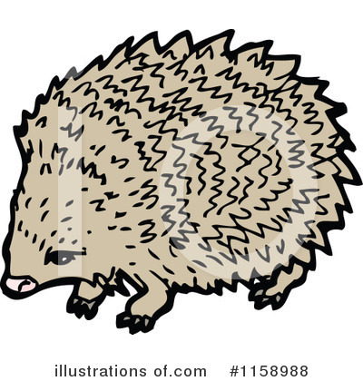 Royalty-Free (RF) Hedgehog Clipart Illustration by lineartestpilot - Stock Sample #1158988