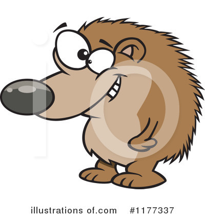 Royalty-Free (RF) Hedgehog Clipart Illustration by toonaday - Stock Sample #1177337