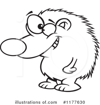 Royalty-Free (RF) Hedgehog Clipart Illustration by toonaday - Stock Sample #1177630