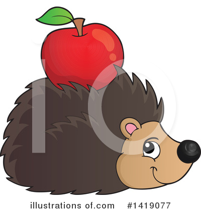 Royalty-Free (RF) Hedgehog Clipart Illustration by visekart - Stock Sample #1419077