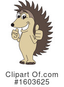 Hedgehog Clipart #1603625 by Mascot Junction