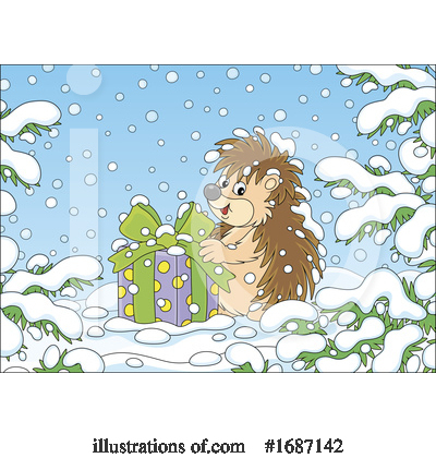 Royalty-Free (RF) Hedgehog Clipart Illustration by Alex Bannykh - Stock Sample #1687142