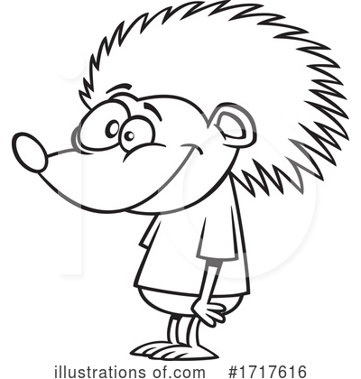 Royalty-Free (RF) Hedgehog Clipart Illustration by toonaday - Stock Sample #1717616