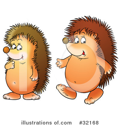 Royalty-Free (RF) Hedgehog Clipart Illustration by Alex Bannykh - Stock Sample #32168
