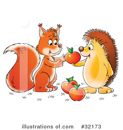 Royalty-Free (RF) Hedgehog Clipart Illustration by Alex Bannykh - Stock Sample #32173