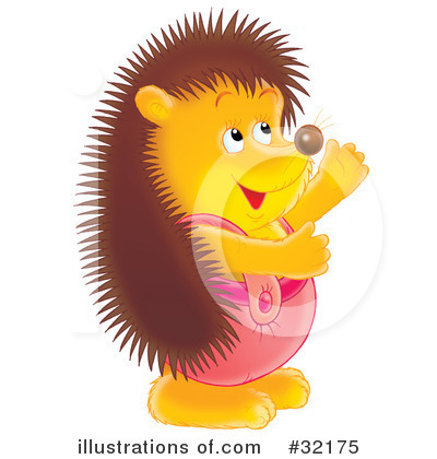 Royalty-Free (RF) Hedgehog Clipart Illustration by Alex Bannykh - Stock Sample #32175