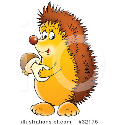 Royalty-Free (RF) Hedgehog Clipart Illustration by Alex Bannykh - Stock Sample #32176