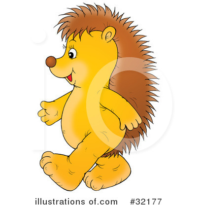 Royalty-Free (RF) Hedgehog Clipart Illustration by Alex Bannykh - Stock Sample #32177