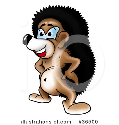 Royalty-Free (RF) Hedgehog Clipart Illustration by dero - Stock Sample #36500