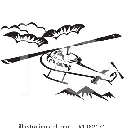 Royalty-Free (RF) Helicopter Clipart Illustration by patrimonio - Stock Sample #1082171
