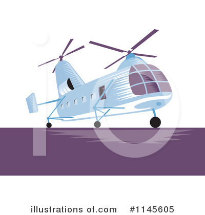 Royalty-Free (RF) Helicopter Clipart Illustration by patrimonio - Stock Sample #1145605