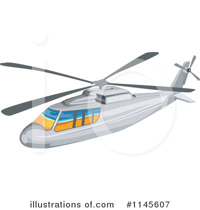 Royalty-Free (RF) Helicopter Clipart Illustration by patrimonio - Stock Sample #1145607