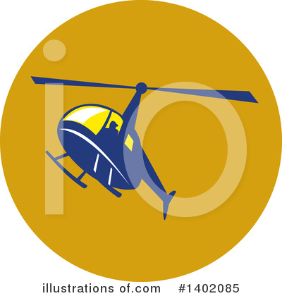 Royalty-Free (RF) Helicopter Clipart Illustration by patrimonio - Stock Sample #1402085