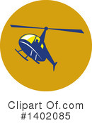 Helicopter Clipart #1402085 by patrimonio