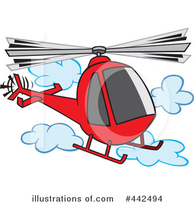 Royalty-Free (RF) Helicopter Clipart Illustration by toonaday - Stock Sample #442494