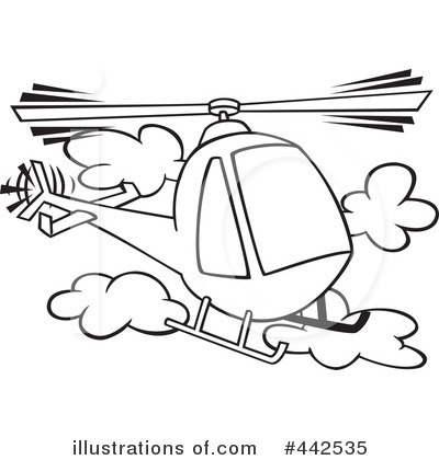 Royalty-Free (RF) Helicopter Clipart Illustration by toonaday - Stock Sample #442535
