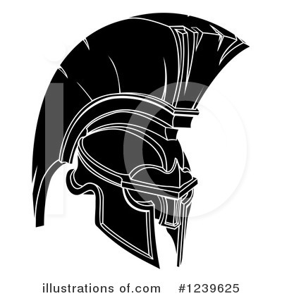 Trojan Helmet Clipart #1239625 by AtStockIllustration