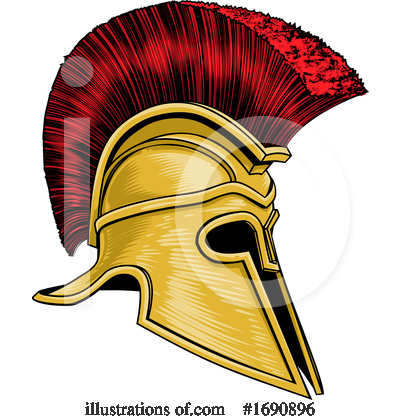Trojan Helmet Clipart #1690896 by AtStockIllustration