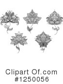 Henna Flower Clipart #1250056 by Vector Tradition SM