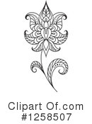 Henna Flower Clipart #1258507 by Vector Tradition SM