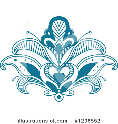 Royalty-Free (RF) Henna Flower Clipart Illustration by Vector Tradition SM - Stock Sample #1296552