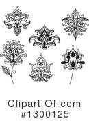 Henna Flower Clipart #1300125 by Vector Tradition SM