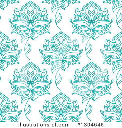 Royalty-Free (RF) Henna Flower Clipart Illustration by Vector Tradition SM - Stock Sample #1304646
