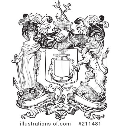 Royalty-Free (RF) Heraldic Clipart Illustration by BestVector - Stock Sample #211481