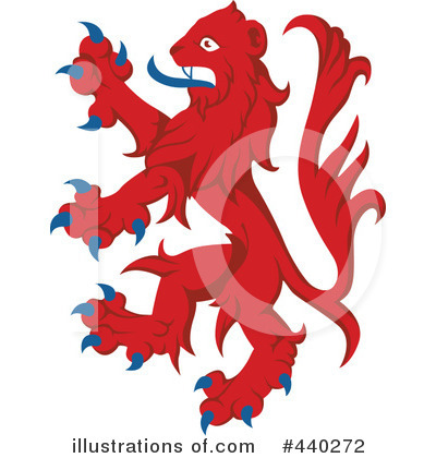 Royalty-Free (RF) Heraldic Lion Clipart Illustration by dero - Stock Sample #440272