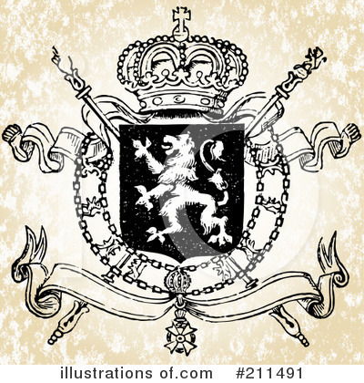 Royalty-Free (RF) Heraldry Clipart Illustration by BestVector - Stock Sample #211491