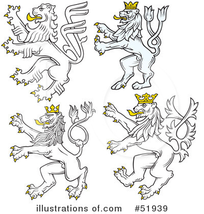 Heraldic Lion Clipart #51939 by dero