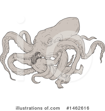 Octopus Clipart #1462616 by patrimonio