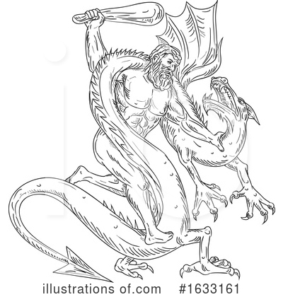 Medieval Dragon Clipart #1633161 by patrimonio