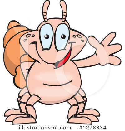 Royalty-Free (RF) Hermit Crab Clipart Illustration by Dennis Holmes Designs - Stock Sample #1278834