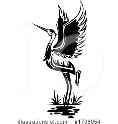 Heron Clipart #1738054 by Vector Tradition SM