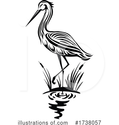Heron Clipart #1738057 by Vector Tradition SM