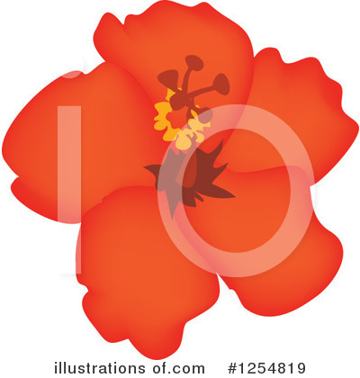 Royalty-Free (RF) Hibiscus Clipart Illustration by Amanda Kate - Stock Sample #1254819