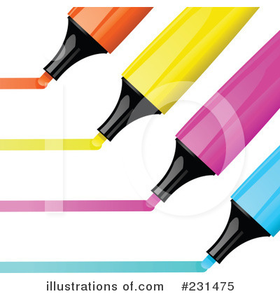Royalty-Free (RF) Highlighter Clipart Illustration by elaineitalia - Stock Sample #231475